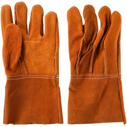 Guantes largos de carnaza